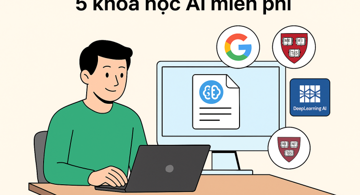 Kham pha 5 khoa hoc AI mien phi tu Google Harvard DeepLearning